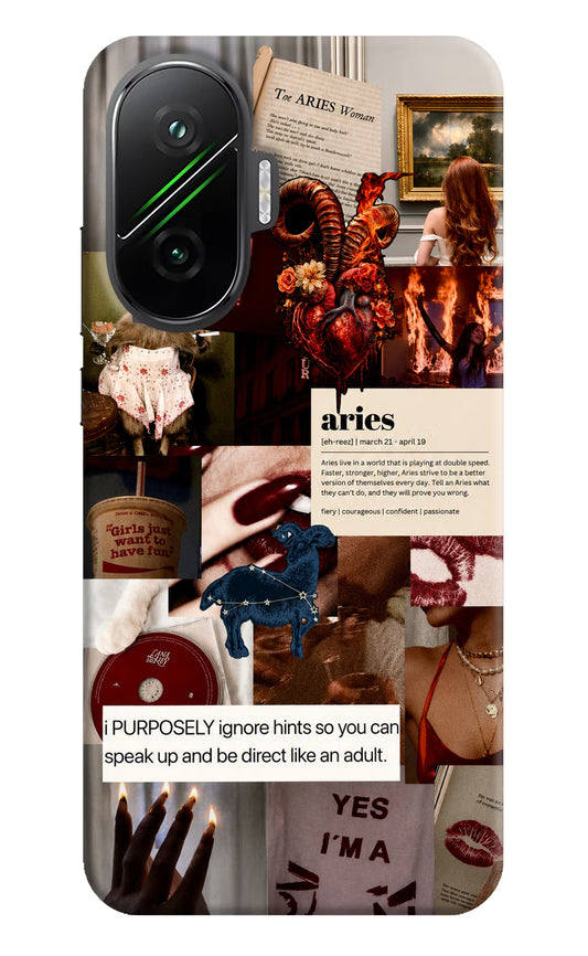 Zodiac Aries Poco F7 5G Hard Case Back Cover by Casekaro
