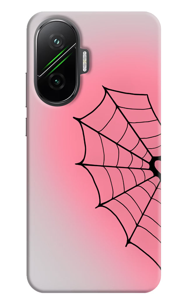 Pink Web Poco F7 5G Hard Case Back Cover by Casekaro