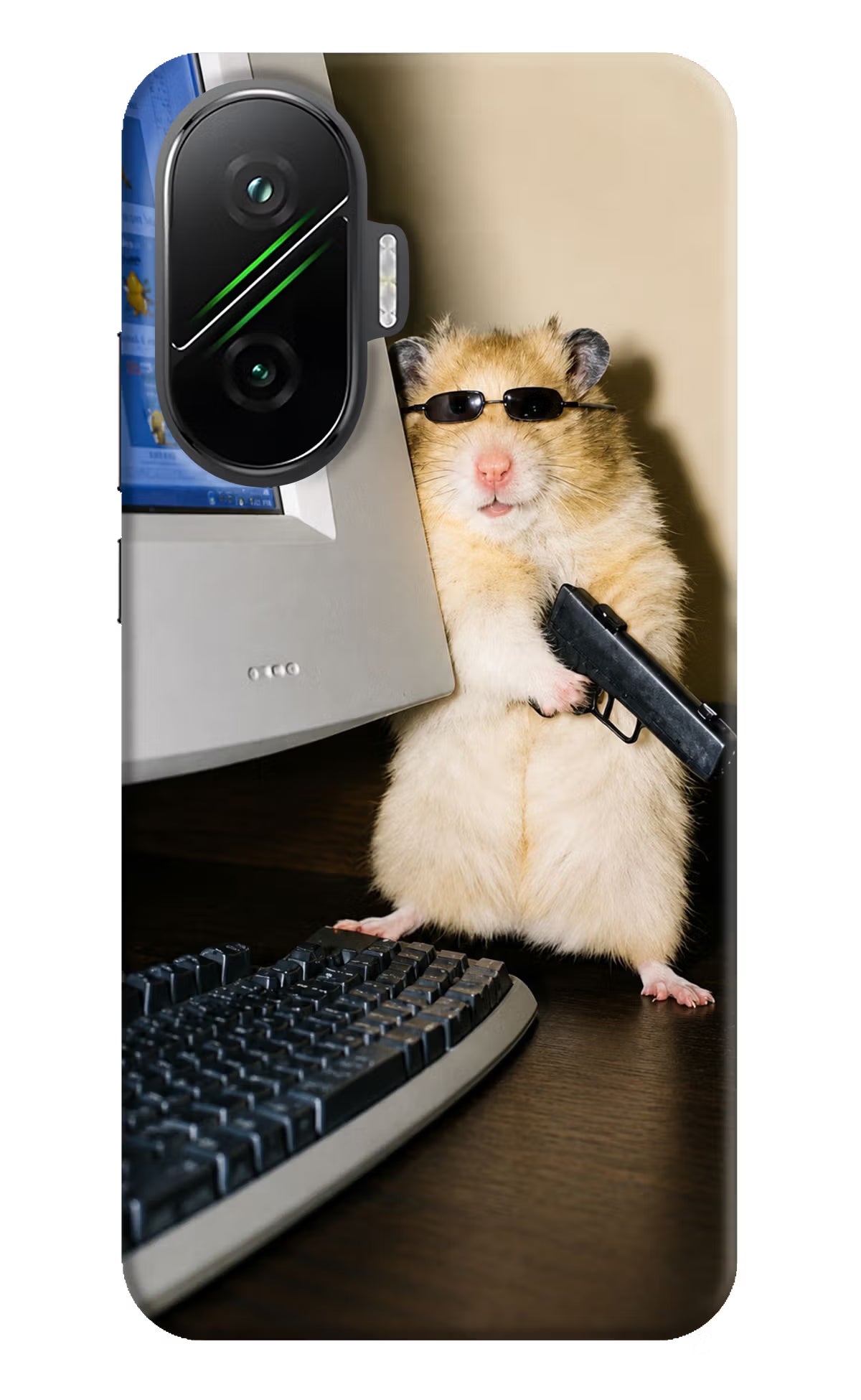 Hacker Hamster Poco F7 5G Hard Case Back Cover by Casekaro