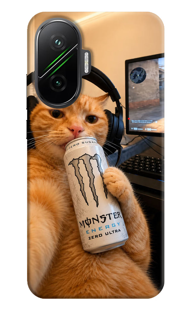 Gamer Cat Energy Poco F7 5G Hard Case Back Cover by Casekaro