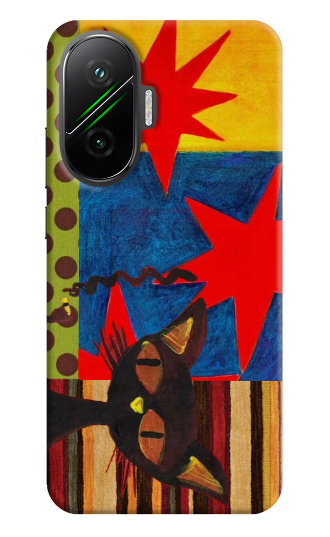 Pop Cat Poco F7 5G Hard Case Back Cover by Casekaro