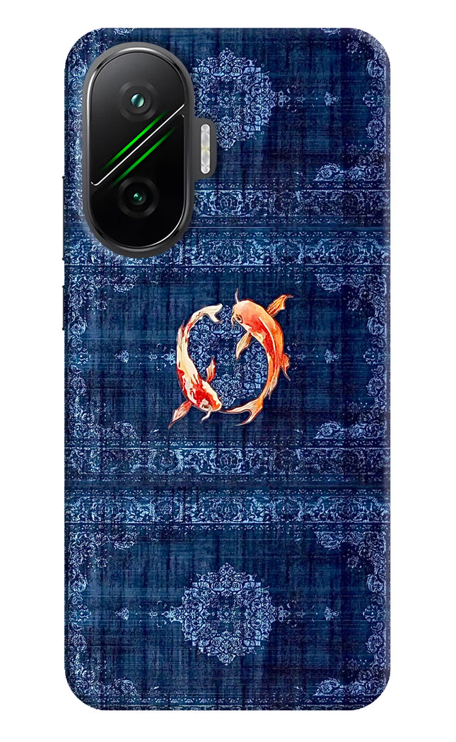 Koi Blue Poco F7 5G Hard Case Back Cover by Casekaro