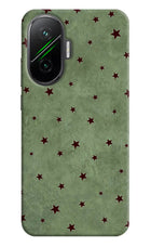 Green Stars Poco F7 5G Hard Case Back Cover by Casekaro