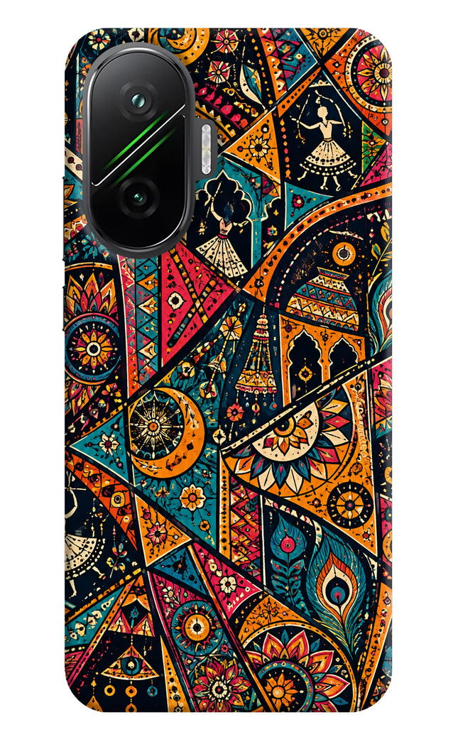 Folk Print Poco F7 5G Hard Case Back Cover by Casekaro
