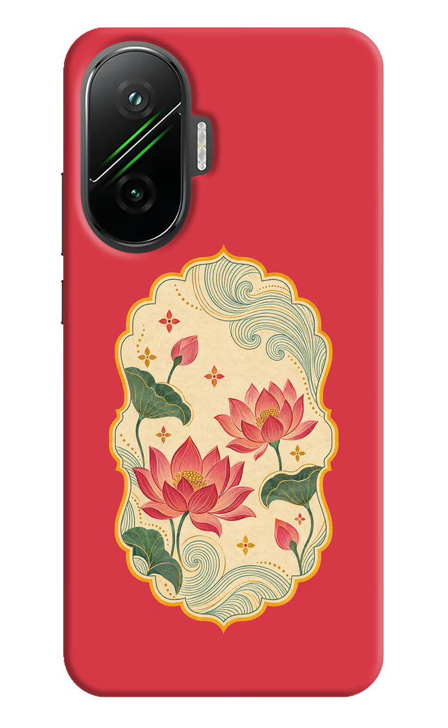 Pink Lotus Poco F7 5G Back Cover