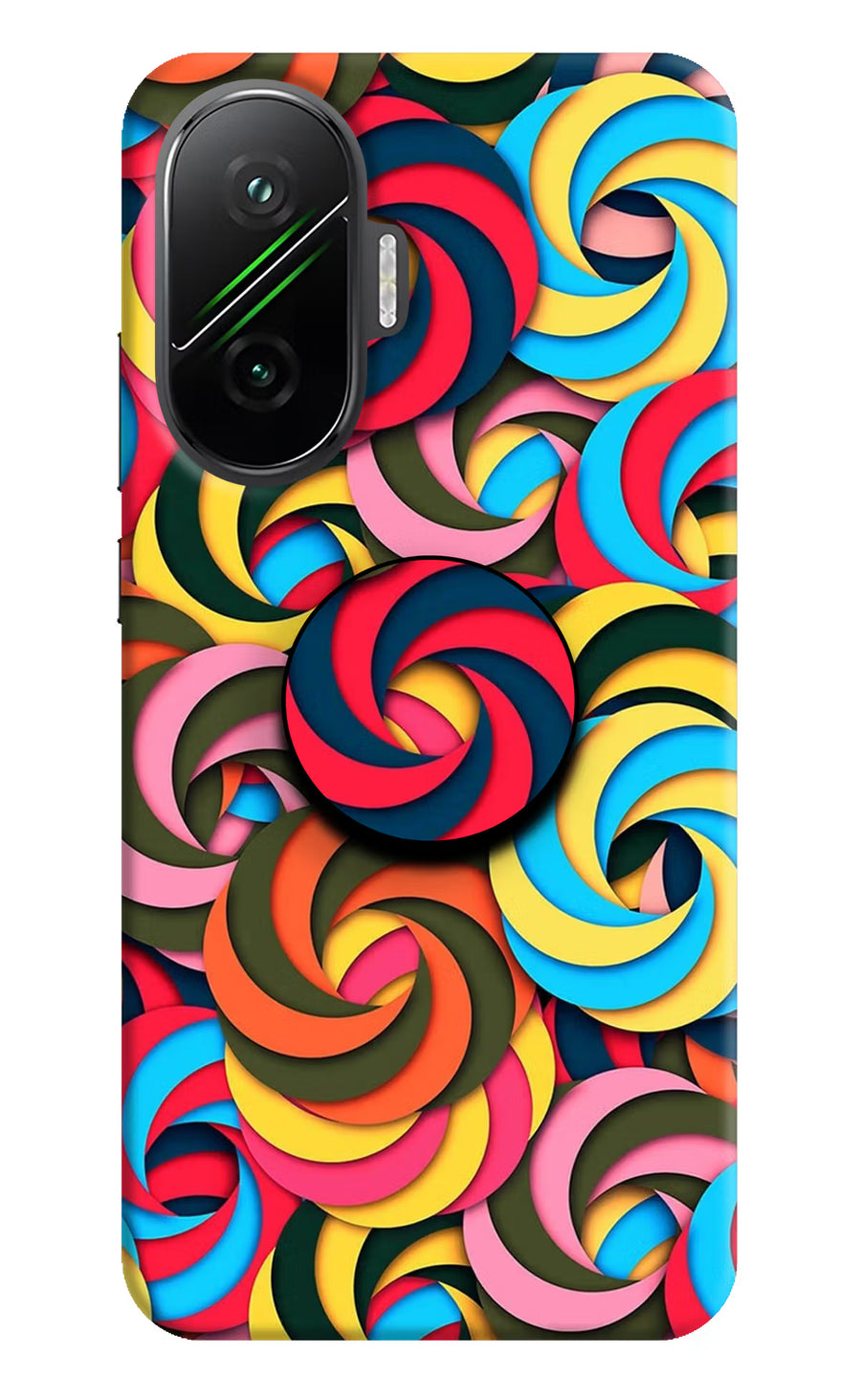 Spiral Pattern Poco F7 5G Pop Case, Hard case