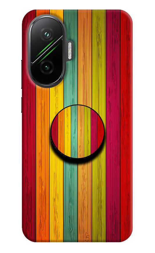 Multicolor Wooden Poco F7 5G Pop Case