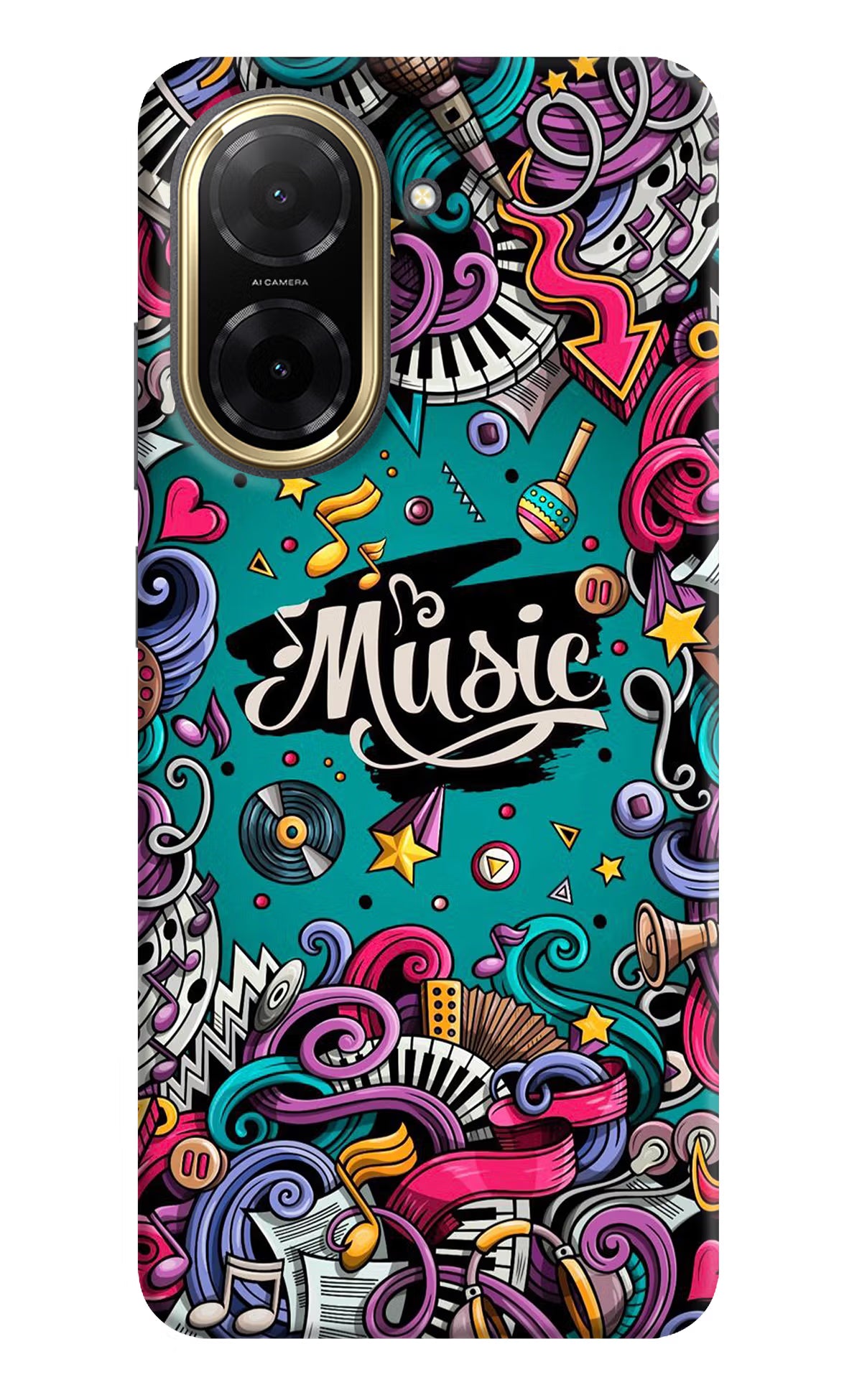 Music Graffiti Redmi A5 Back Cover