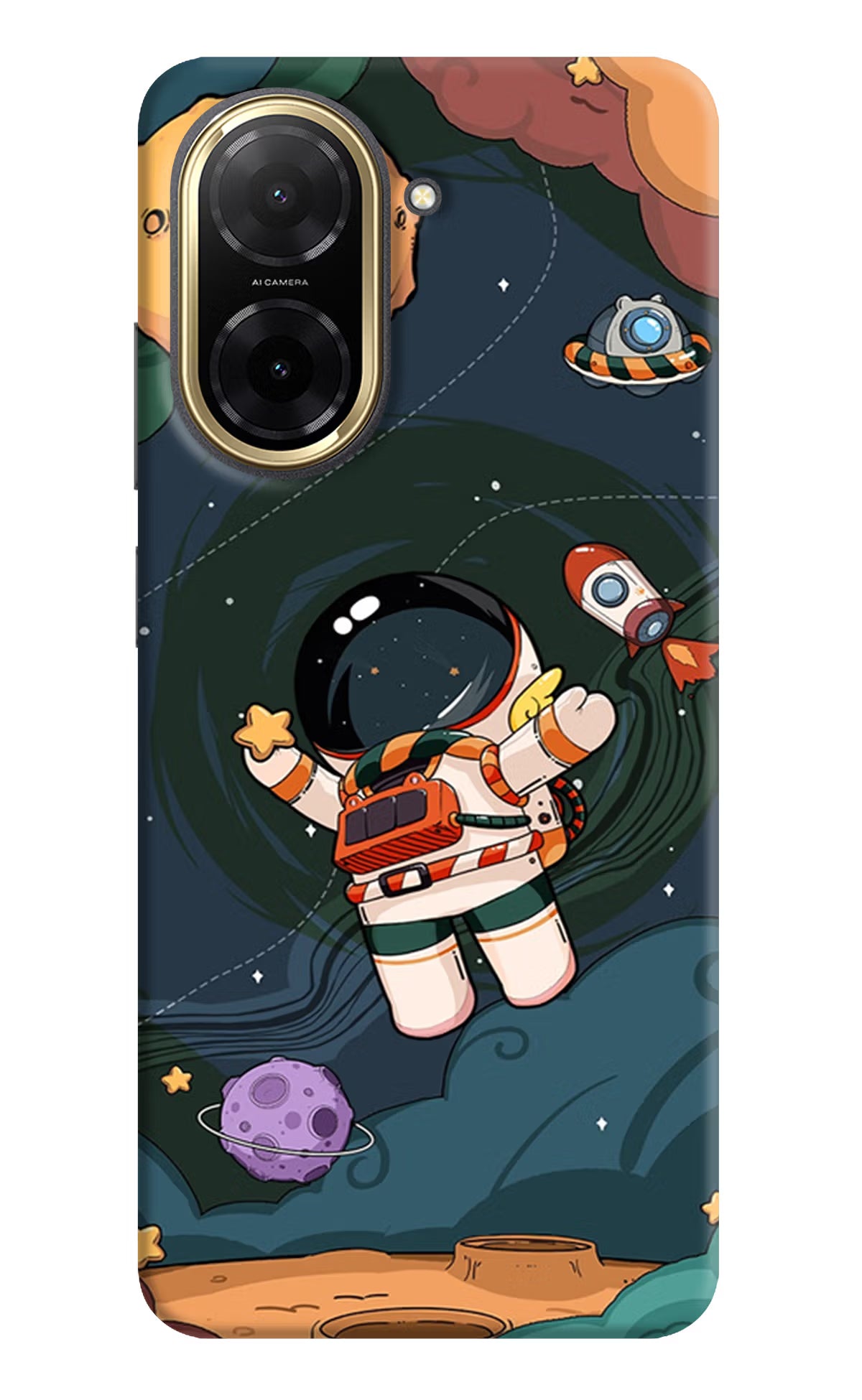 Cartoon Astronaut Redmi A5 Back Cover