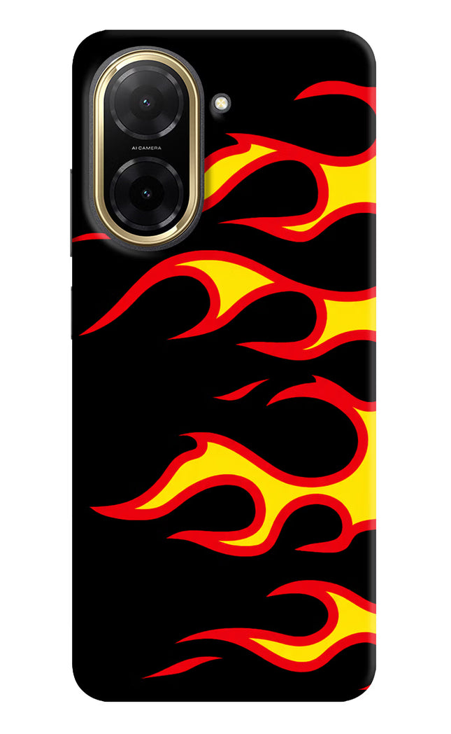Side Sweep Flames Redmi A5 Hard Case Back Cover by Casekaro