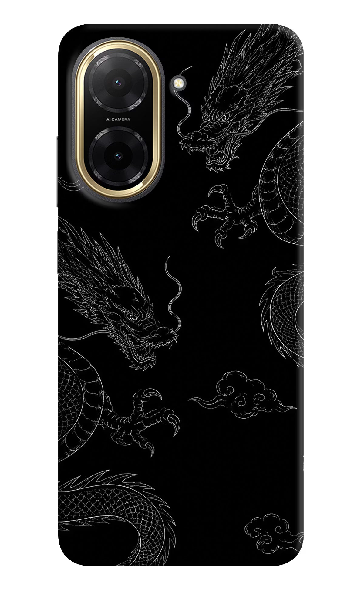 Twin Dragons Redmi A5 Hard Case Back Cover by Casekaro