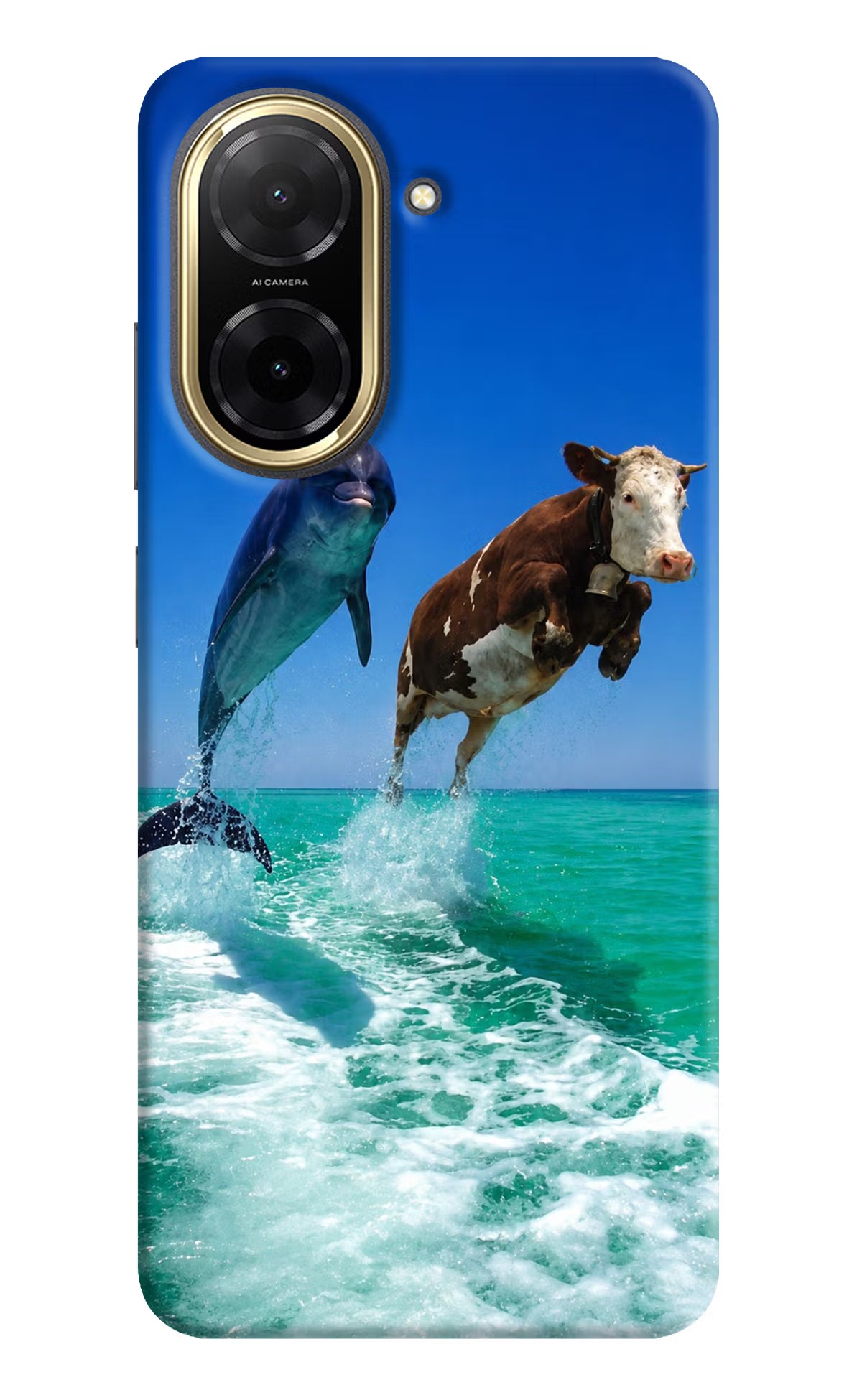 Dolphin vs Cow Redmi A5 Back Cover