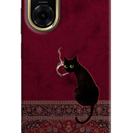 Midnight Cat Redmi A5 Hard Case Back Cover by Casekaro