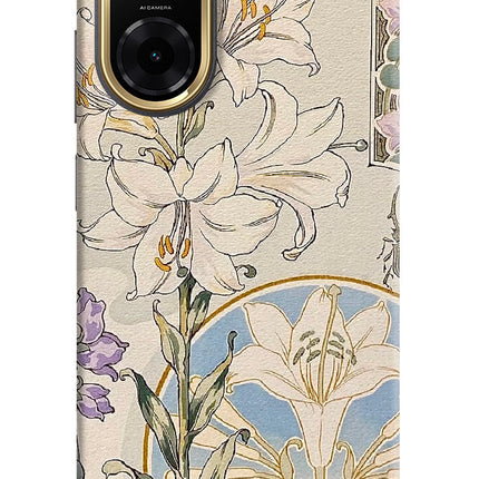 White Lily Redmi A5 Hard Case Back Cover by Casekaro