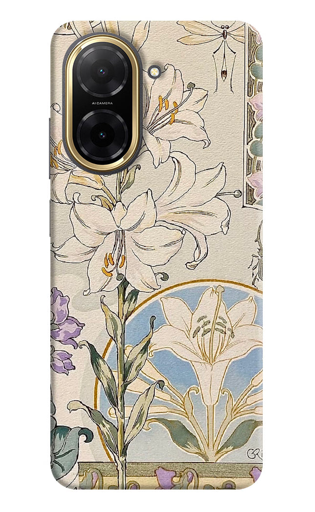 White Lily Redmi A5 Hard Case Back Cover by Casekaro
