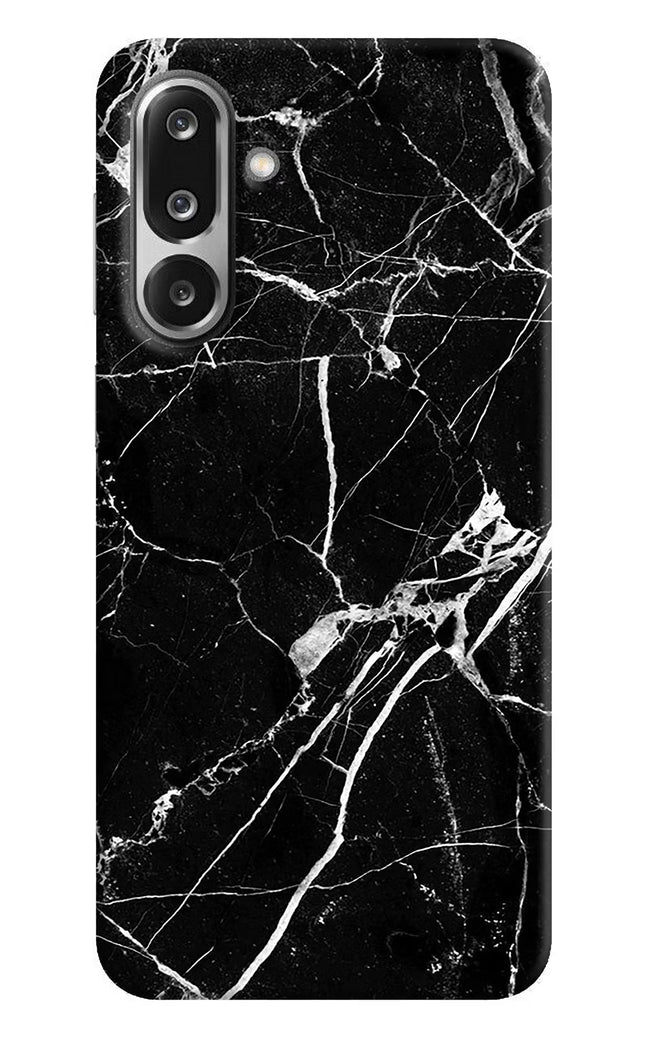 Black Marble Pattern Samsung F36 5G Hard Case Back Cover by Casekaro