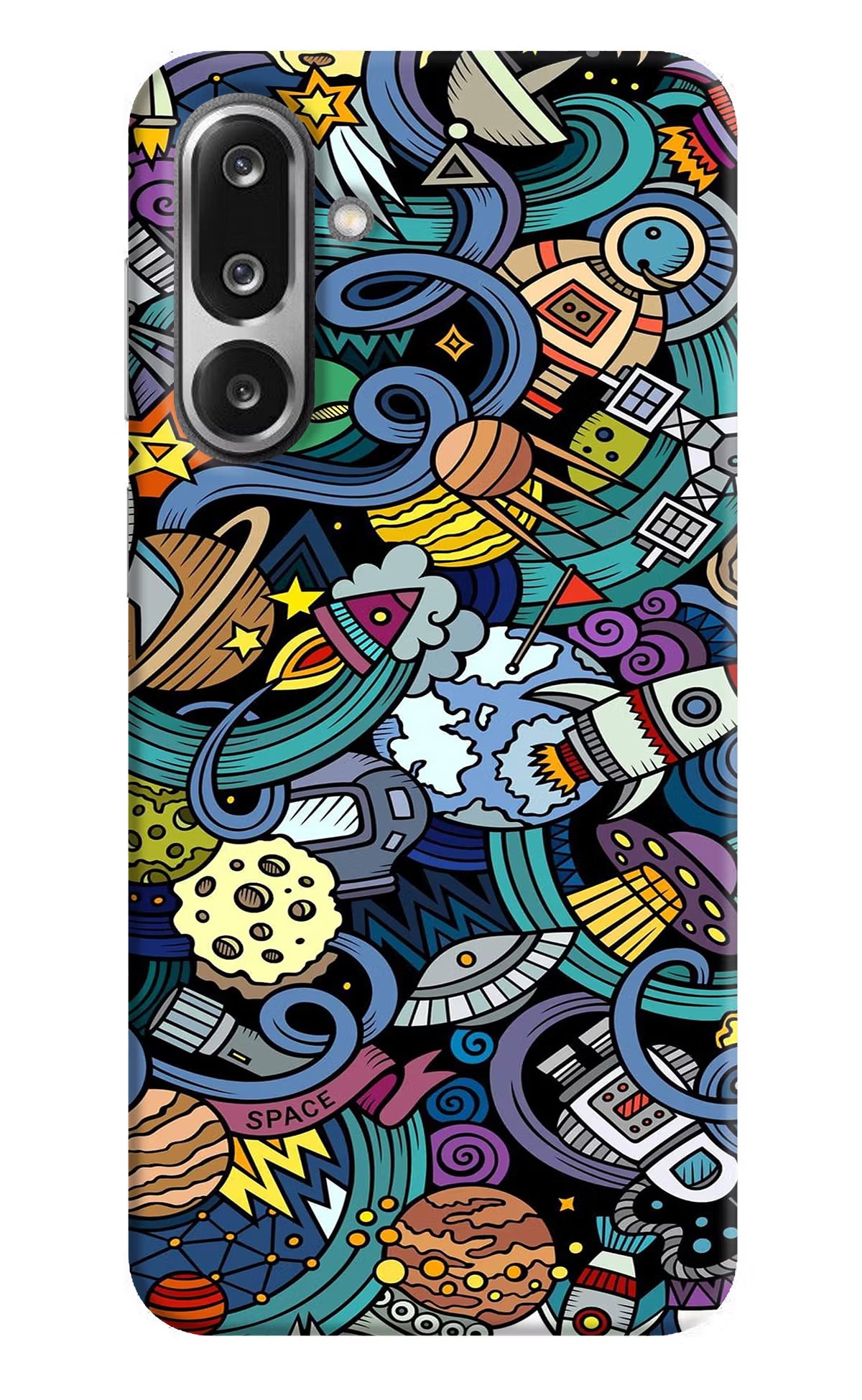 Space Abstract Samsung F36 5G Hard Case Back Cover by Casekaro