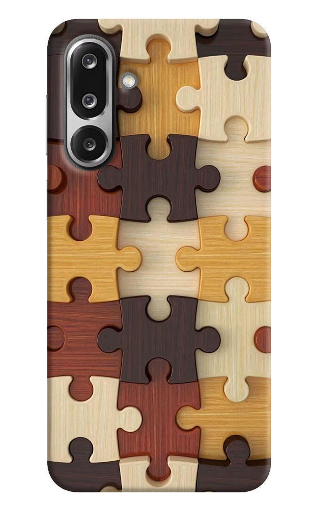 Wooden Puzzle Samsung F36 5G Hard Case Back Cover by Casekaro