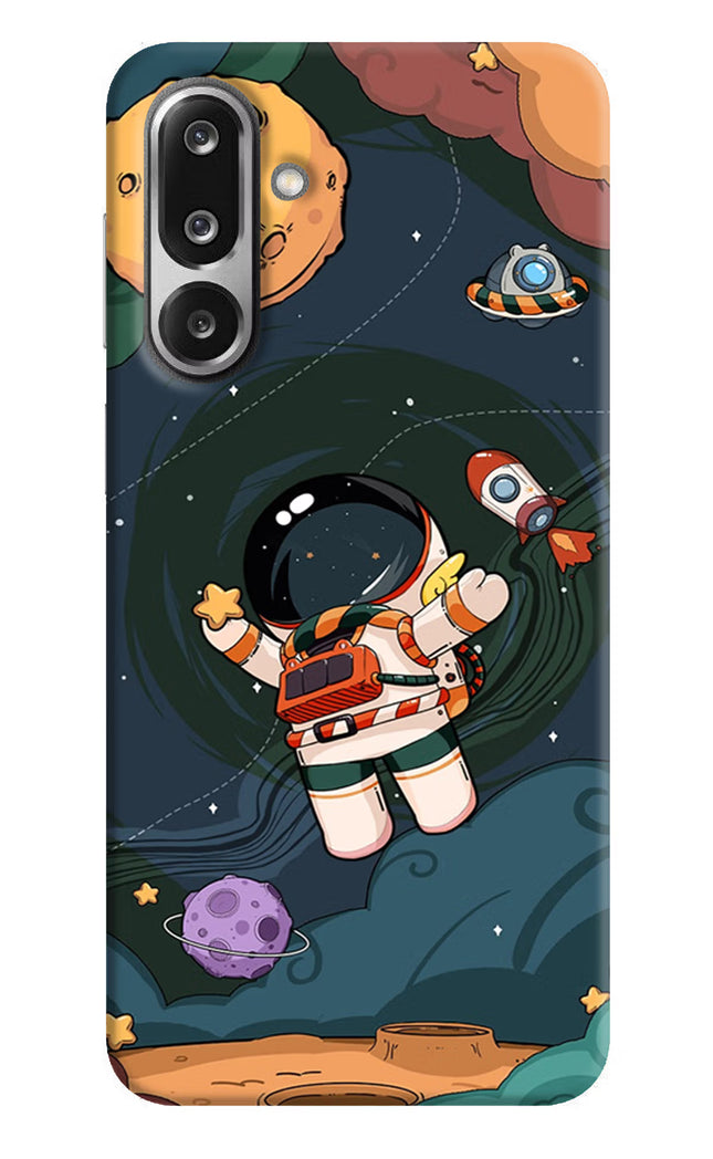 Cartoon Astronaut Samsung F36 5G Hard Case Back Cover by Casekaro
