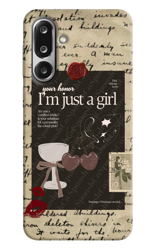 I am just a girl Samsung F36 5G Hard Case Back Cover by Casekaro