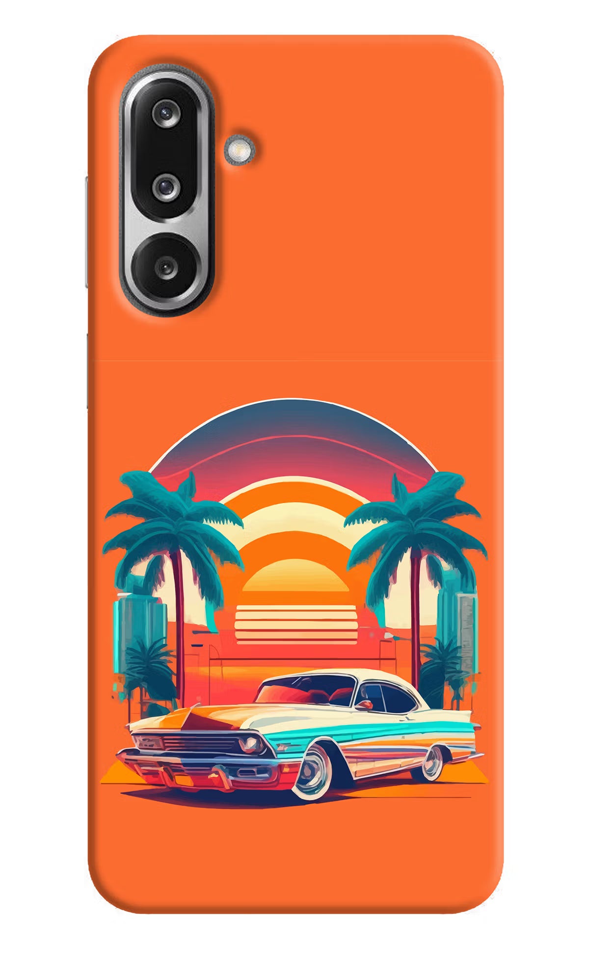 Palm Drive 80s Samsung F36 5G Hard Case Back Cover by Casekaro