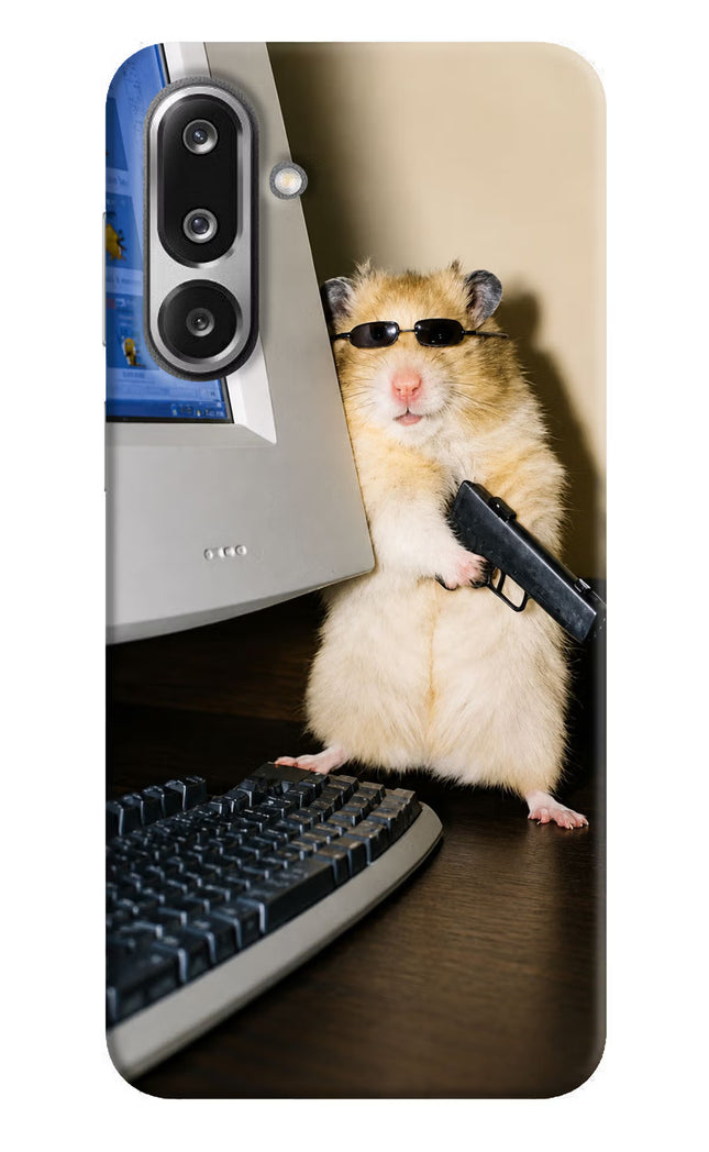 Hacker Hamster Samsung F36 5G Hard Case Back Cover by Casekaro