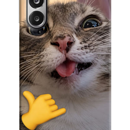 Silly Cat Call Samsung F36 5G Hard Case Back Cover by Casekaro