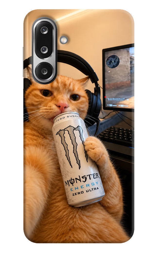 Gamer Cat Energy Samsung F36 5G Hard Case Back Cover by Casekaro