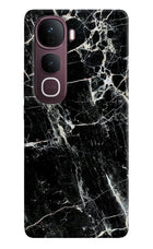 Black Marble Texture Vivo Y400 Pro 5G Hard Case Back Cover by Casekaro