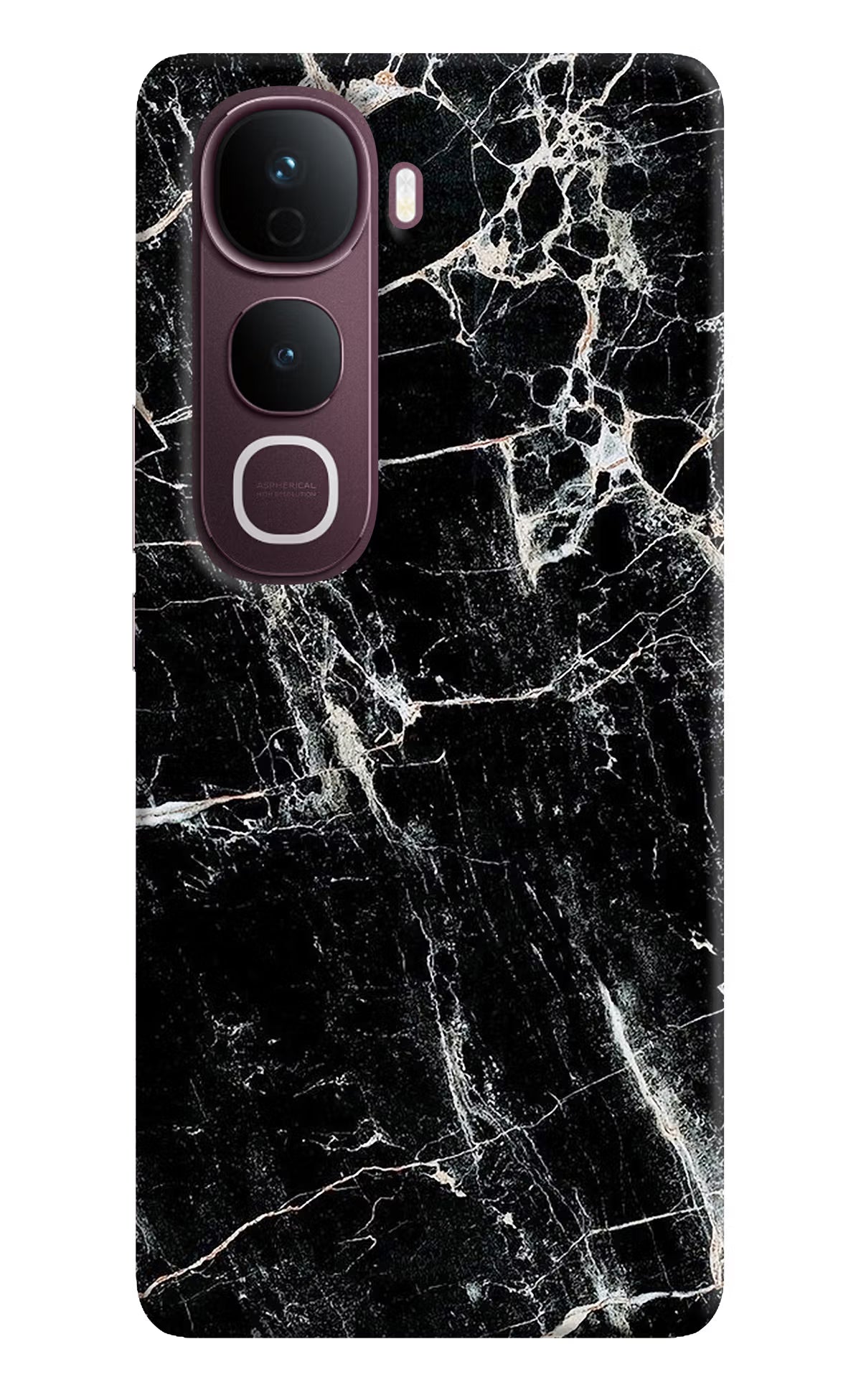 Black Marble Texture Vivo Y400 Pro 5G Back Cover