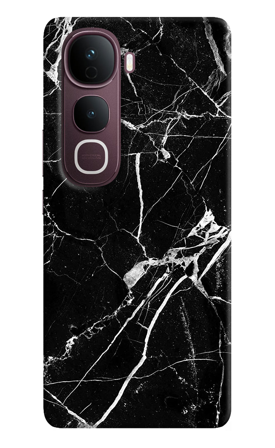 Black Marble Pattern Vivo Y400 Pro 5G Back Cover, Hard case