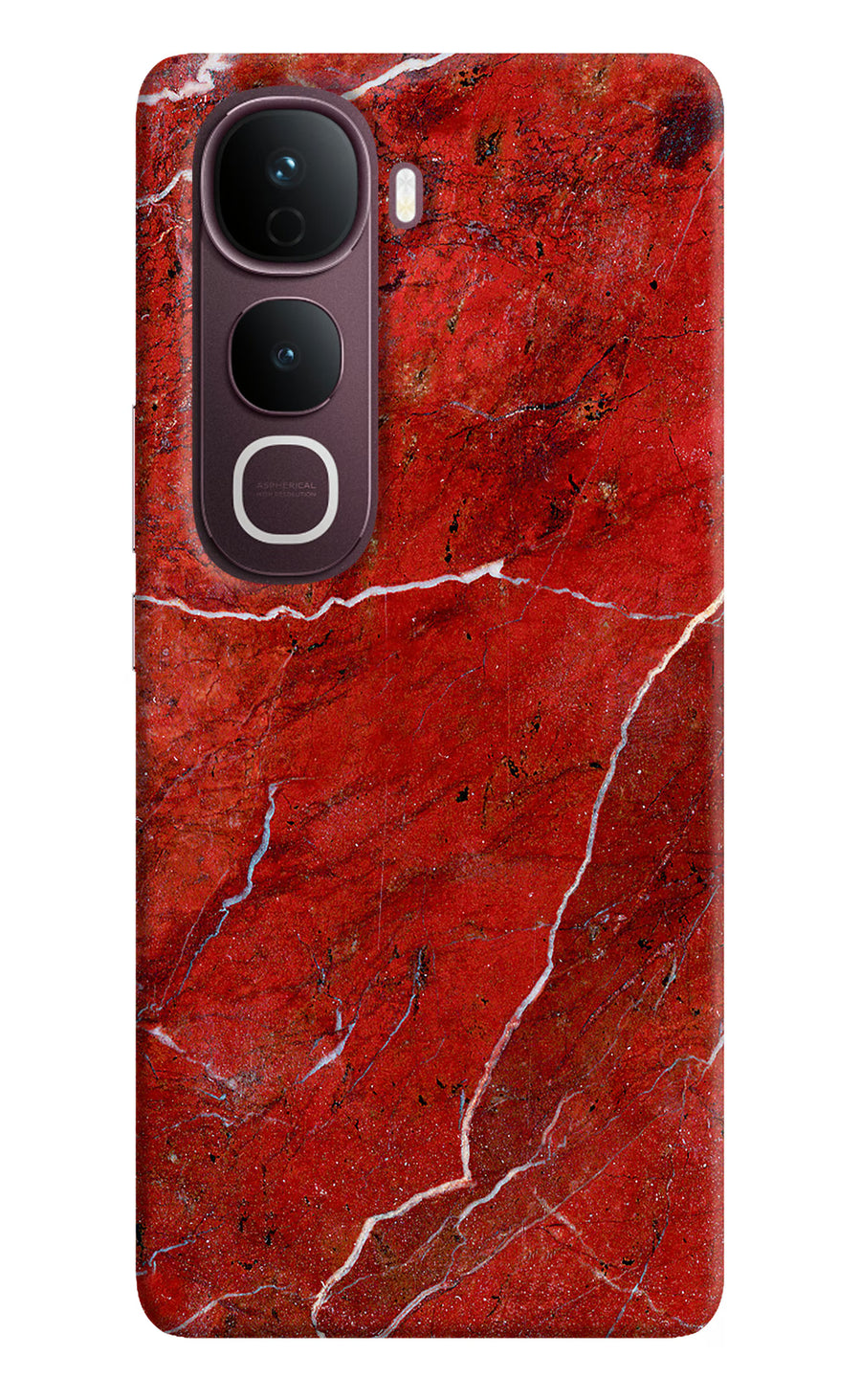 Red Marble Design Vivo Y400 Pro 5G Back Cover, Hard case