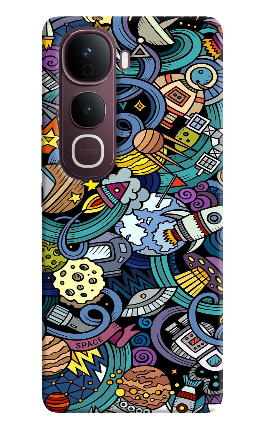 Space Abstract Vivo Y400 Pro 5G Back Cover, Hard case