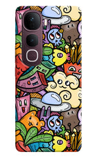 Veggie Doodle Vivo Y400 Pro 5G Hard Case Back Cover by Casekaro