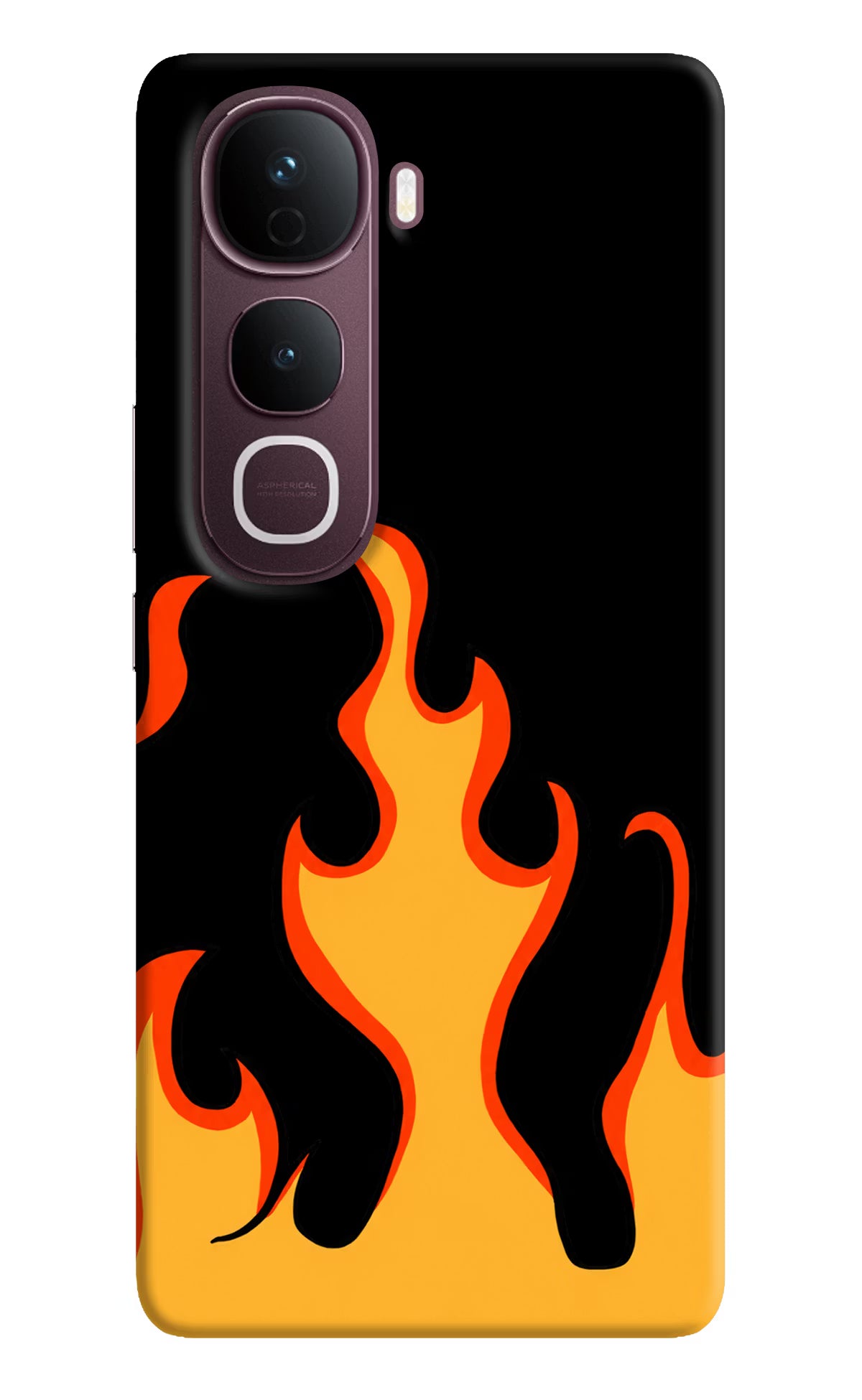 Fired Up – Black Vivo Y400 Pro 5G Hard Case Back Cover by Casekaro