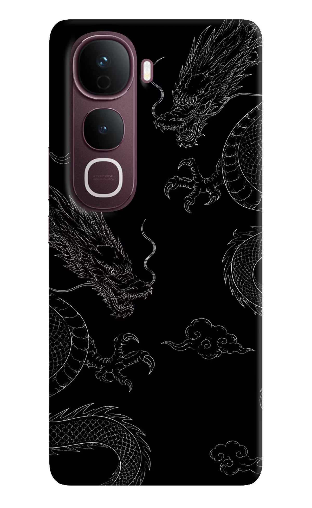 Twin Dragons Vivo Y400 Pro 5G Hard Case Back Cover by Casekaro