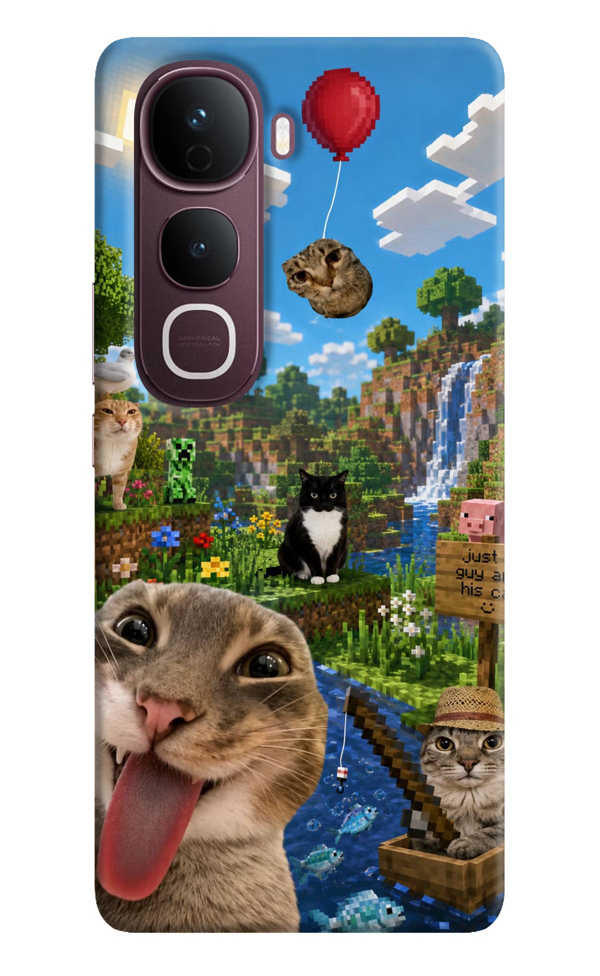 Minecraft Cat Chaos Vivo Y400 Pro 5G Back Cover