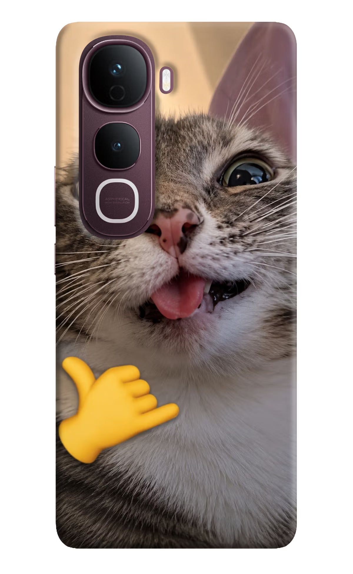 Silly Cat Call Vivo Y400 Pro 5G Hard Case Back Cover by Casekaro