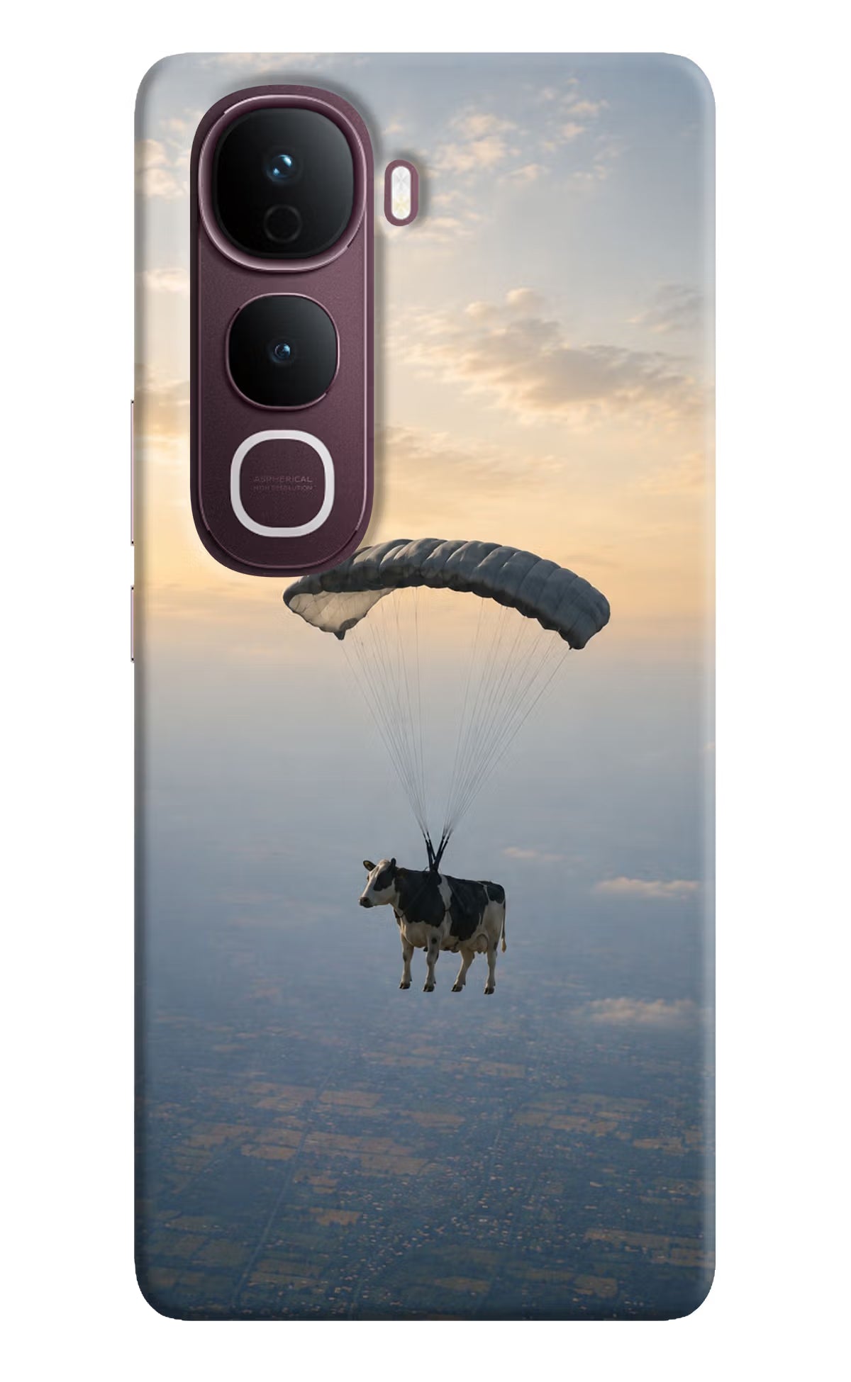 Skydiving Cow Vivo Y400 Pro 5G Hard Case Back Cover by Casekaro