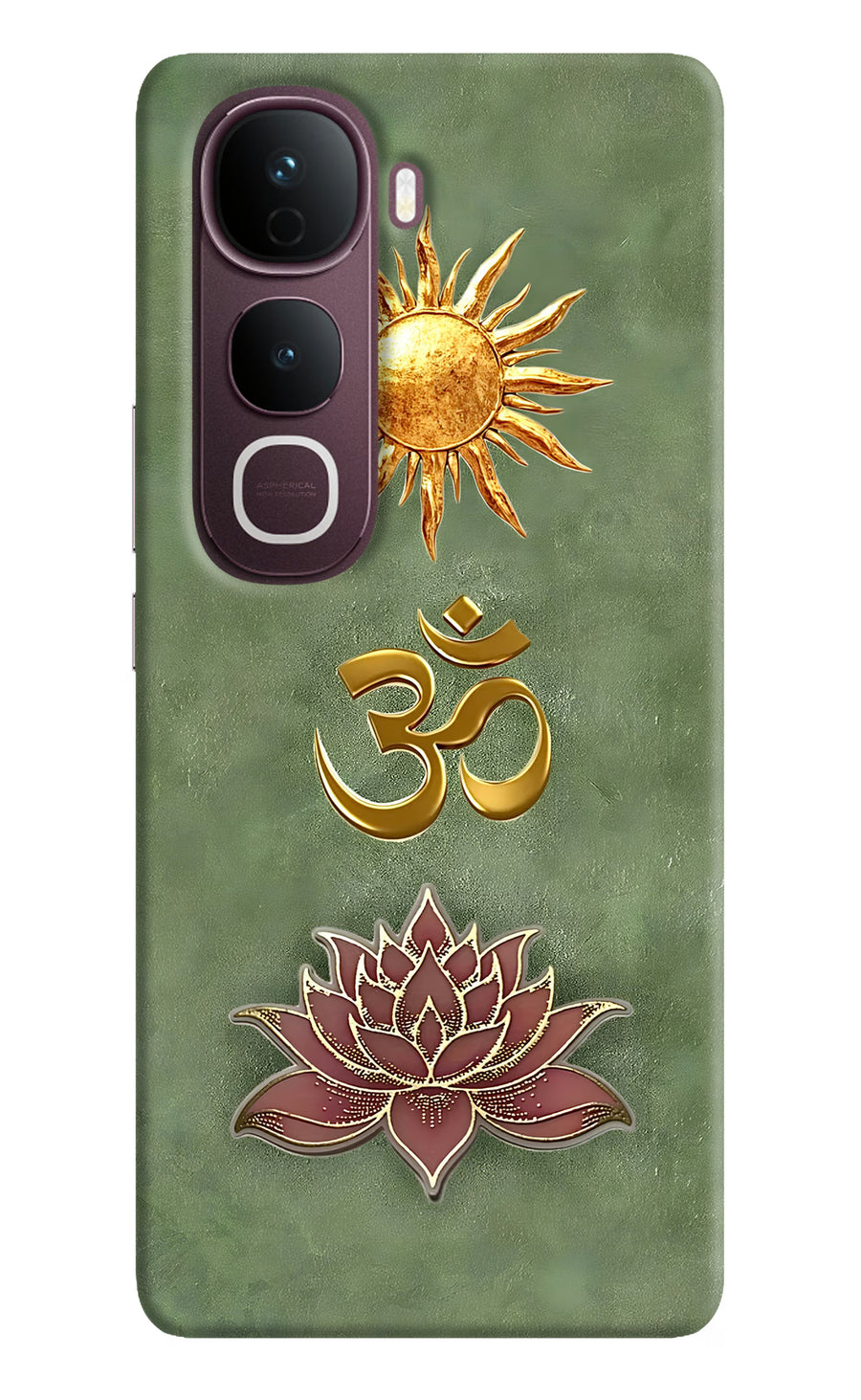 Om & Lotus Vivo Y400 Pro 5G Back Cover, Hard case