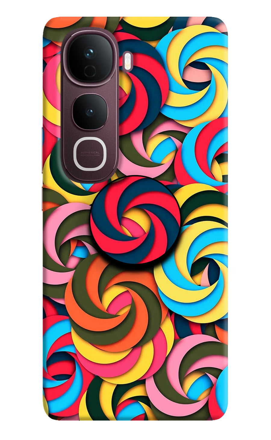 Spiral Pattern Vivo Y400 Pro 5G Pop Case, Hard case
