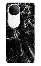 Black Marble Texture iQOO Z10R 5G Hard Case Back Cover by Casekaro