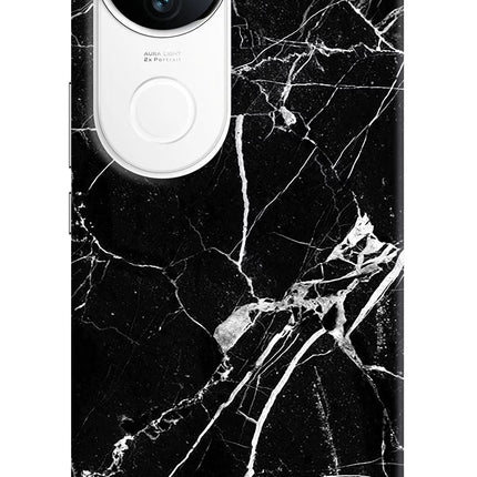 Black Marble Pattern iQOO Z10R 5G Hard Case Back Cover by Casekaro