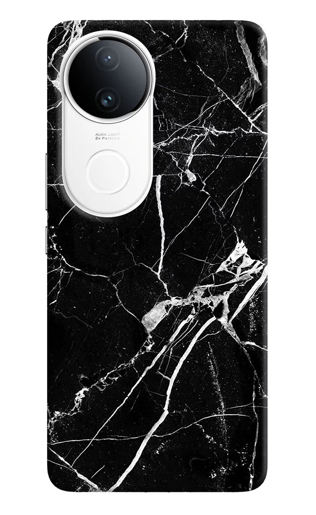 Black Marble Pattern iQOO Z10R 5G Hard Case Back Cover by Casekaro