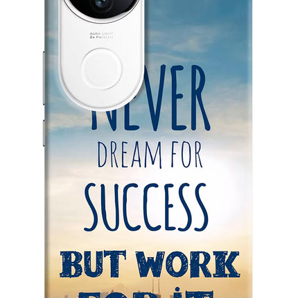 Never Dream For Success But Work For It iQOO Z10R 5G Hard Case Back Cover by Casekaro