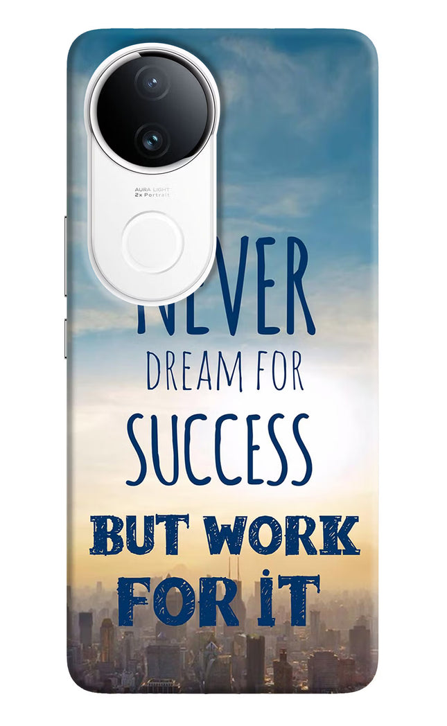 Never Dream For Success But Work For It iQOO Z10R 5G Hard Case Back Cover by Casekaro
