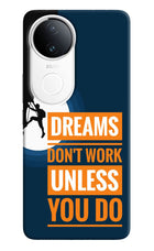 Dreams Don’T Work Unless You Do iQOO Z10R 5G Hard Case Back Cover by Casekaro