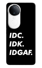 Idc Idk Idgaf iQOO Z10R 5G Hard Case Back Cover by Casekaro