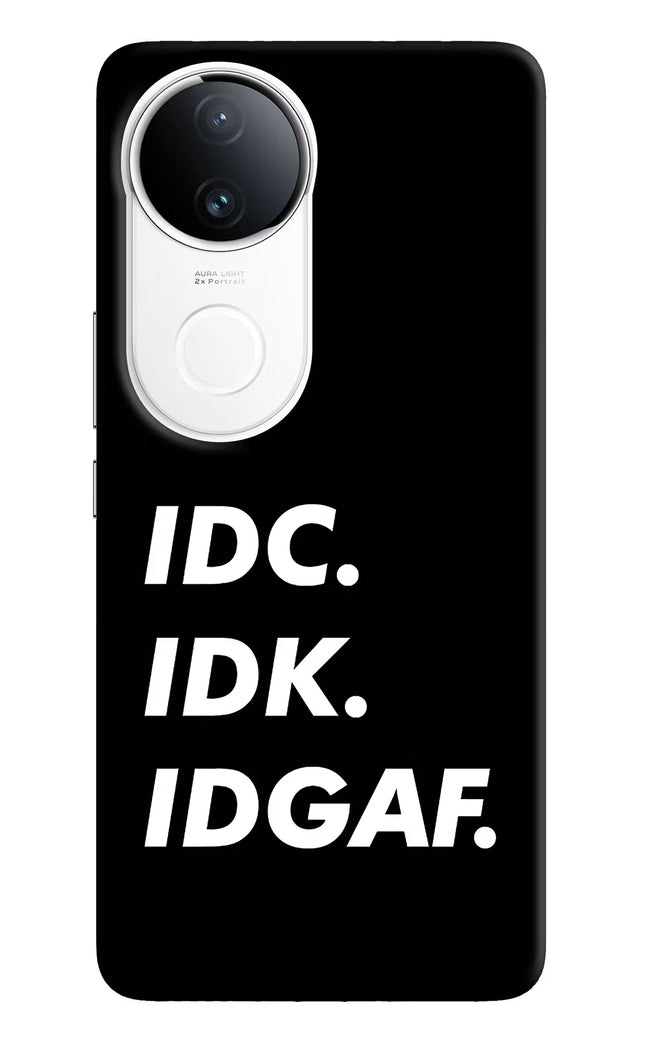 Idc Idk Idgaf iQOO Z10R 5G Hard Case Back Cover by Casekaro