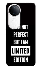 I Am Not Perfect But I Am Limited Edition iQOO Z10R 5G Hard Case Back Cover by Casekaro